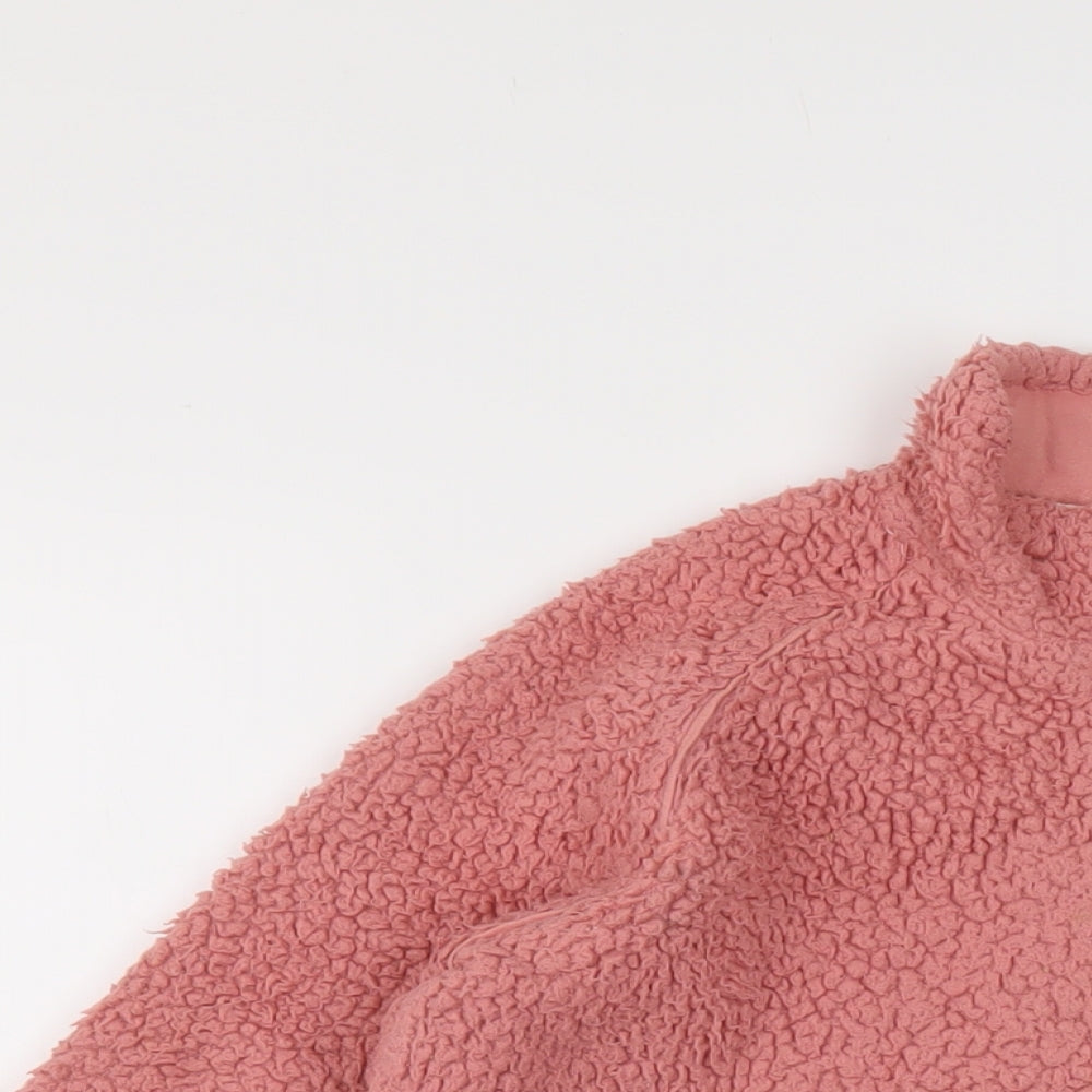 Fat Face Girls Pink Polyester Pullover Sweatshirt Size 12-13 Years Zip