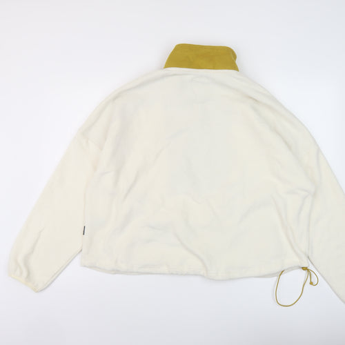 GOODMOVE Womens Ivory Polyester Pullover Sweatshirt Size 18 Zip - Colourblock