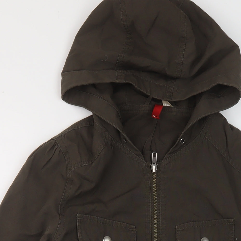 H&M Womens Brown Jacket Size 8 Zip