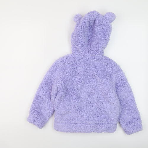 Marks and Spencer Girls Purple Jacket Size 5-6 Years Zip