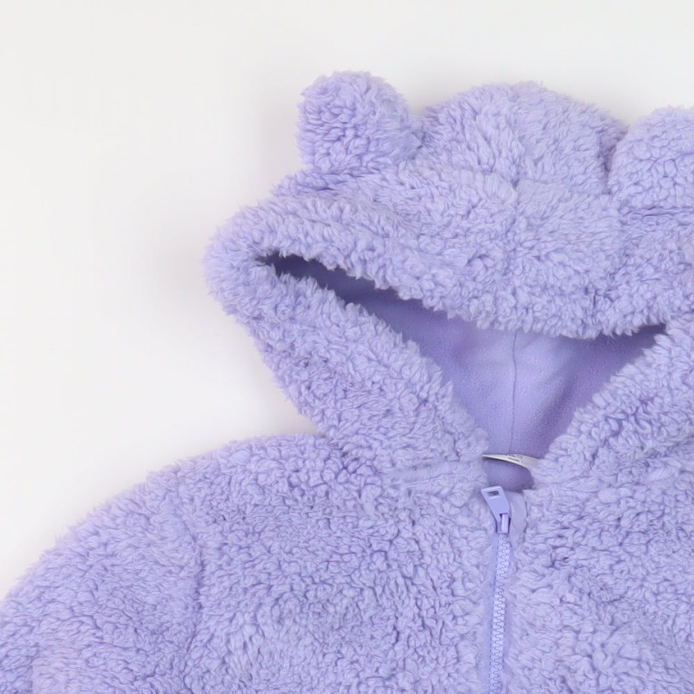 Marks and Spencer Girls Purple Jacket Size 5-6 Years Zip