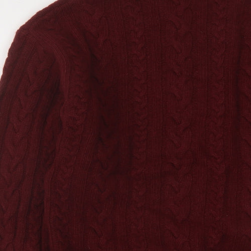 NEXT Mens Red Crew Neck Acrylic Pullover Jumper Size XL Long Sleeve