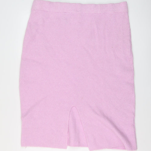 H&M Womens Purple Polyester A-Line Skirt Size XL