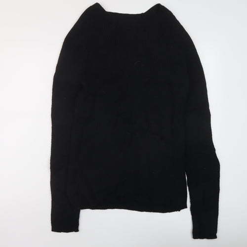 Gap Mens Black Round Neck Acrylic Pullover Jumper Size XL Long Sleeve