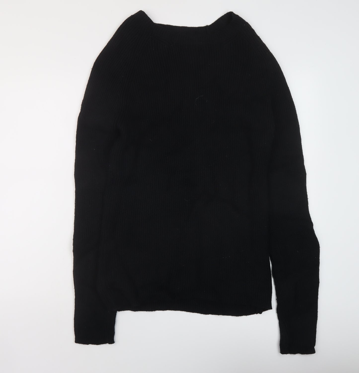 Gap Mens Black Round Neck Acrylic Pullover Jumper Size XL Long Sleeve