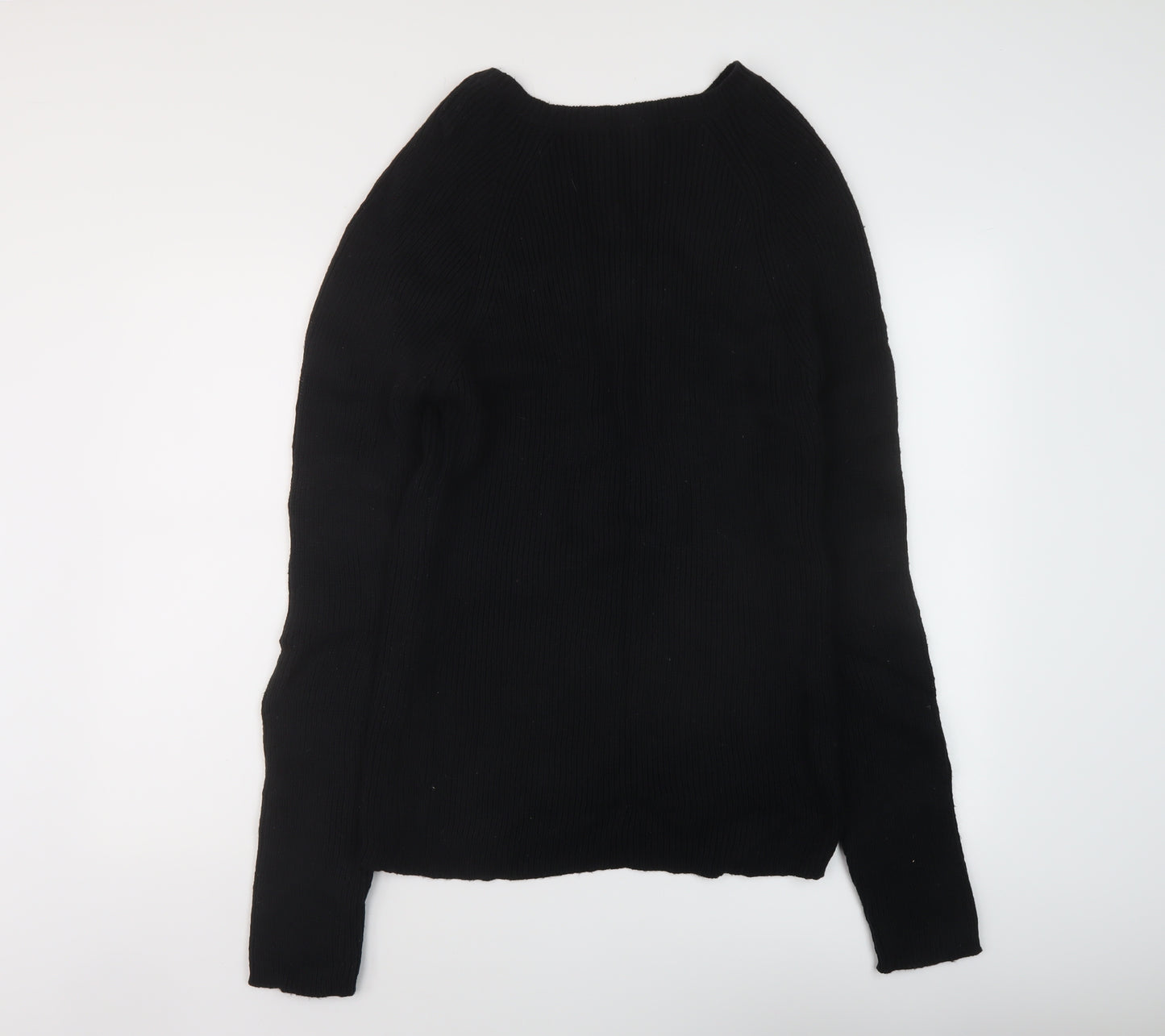 Gap Mens Black Round Neck Acrylic Pullover Jumper Size XL Long Sleeve