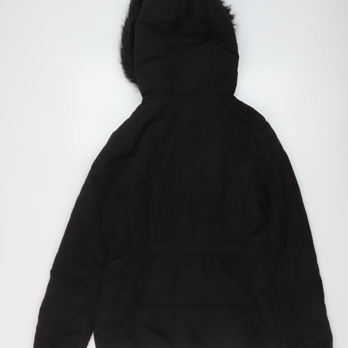H&M Womens Black Puffer Jacket Jacket Size 6 Zip
