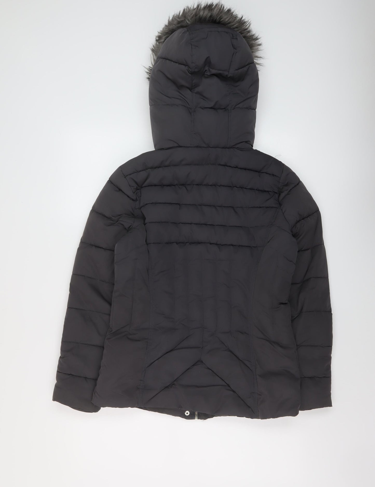 New Look Womens Grey Puffer Jacket Jacket Size 8 Zip