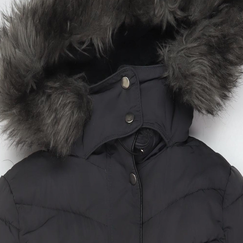 New Look Womens Grey Puffer Jacket Jacket Size 8 Zip