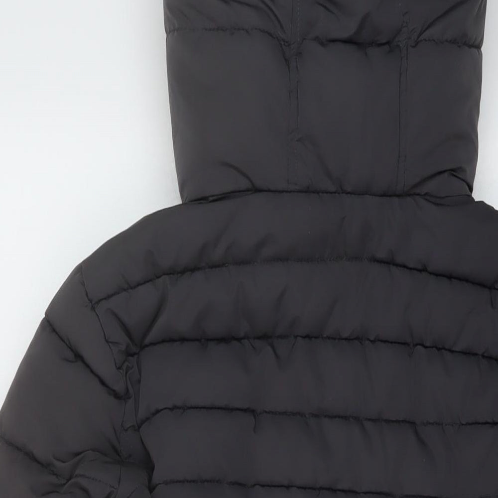 New Look Womens Grey Puffer Jacket Jacket Size 8 Zip