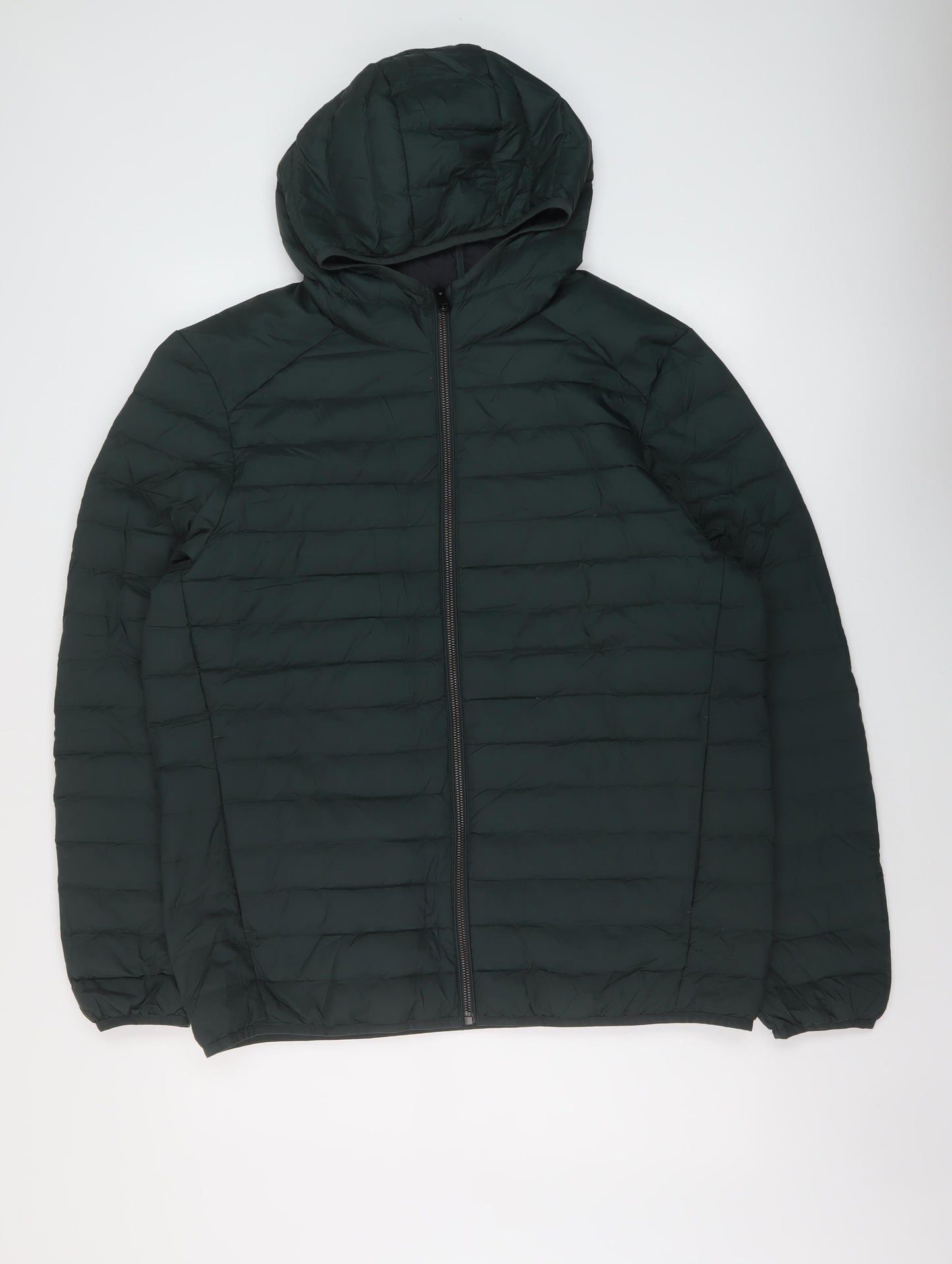 Marks and Spencer Mens Green Puffer Jacket Jacket Size L Zip