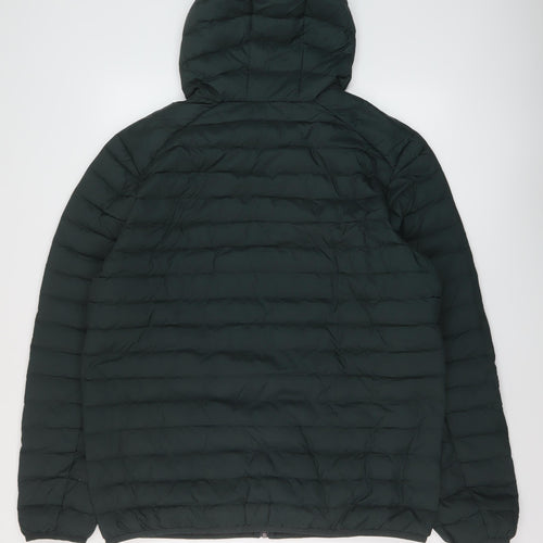 Marks and Spencer Mens Green Puffer Jacket Jacket Size L Zip