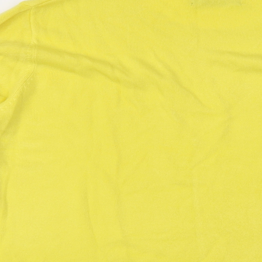 Marks and Spencer Womens Yellow Crew Neck Acrylic Pullover Jumper Size 24