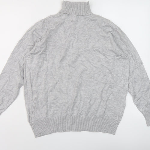 Cpasule Womens Grey Roll Neck Viscose Pullover Jumper Size 16