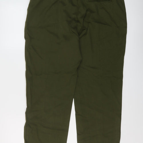 Marks and Spencer Womens Green Viscose Trousers Size 16 L27 in Regular