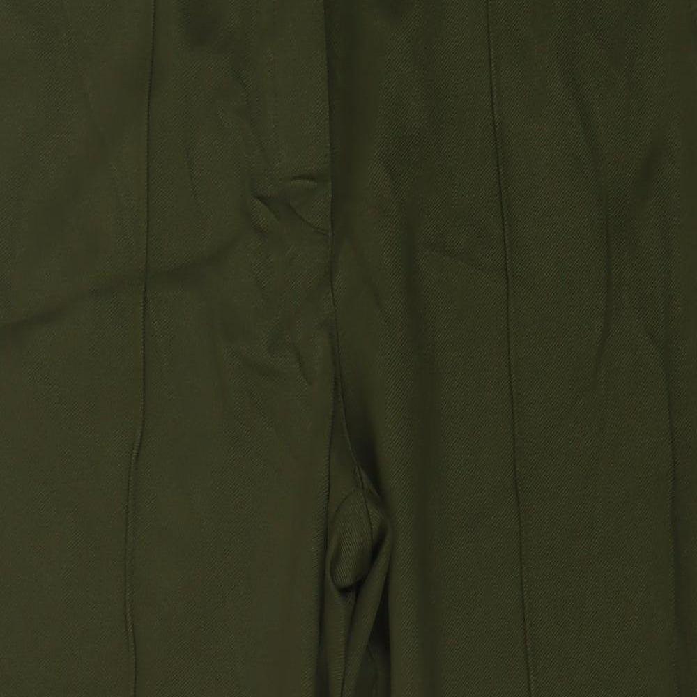 Marks and Spencer Womens Green Viscose Trousers Size 16 L27 in Regular