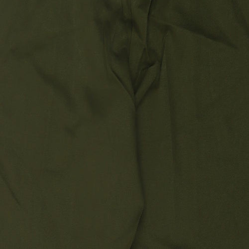 Marks and Spencer Womens Green Viscose Trousers Size 16 L27 in Regular