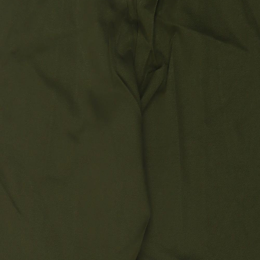 Marks and Spencer Womens Green Viscose Trousers Size 16 L27 in Regular