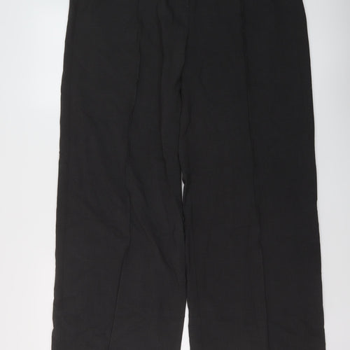 Marks and Spencer Womens Grey Polyester Trousers Size 16 L32 in Regular