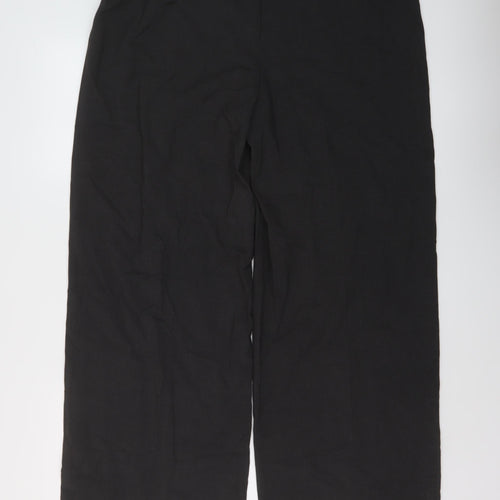 Marks and Spencer Womens Grey Polyester Trousers Size 16 L32 in Regular