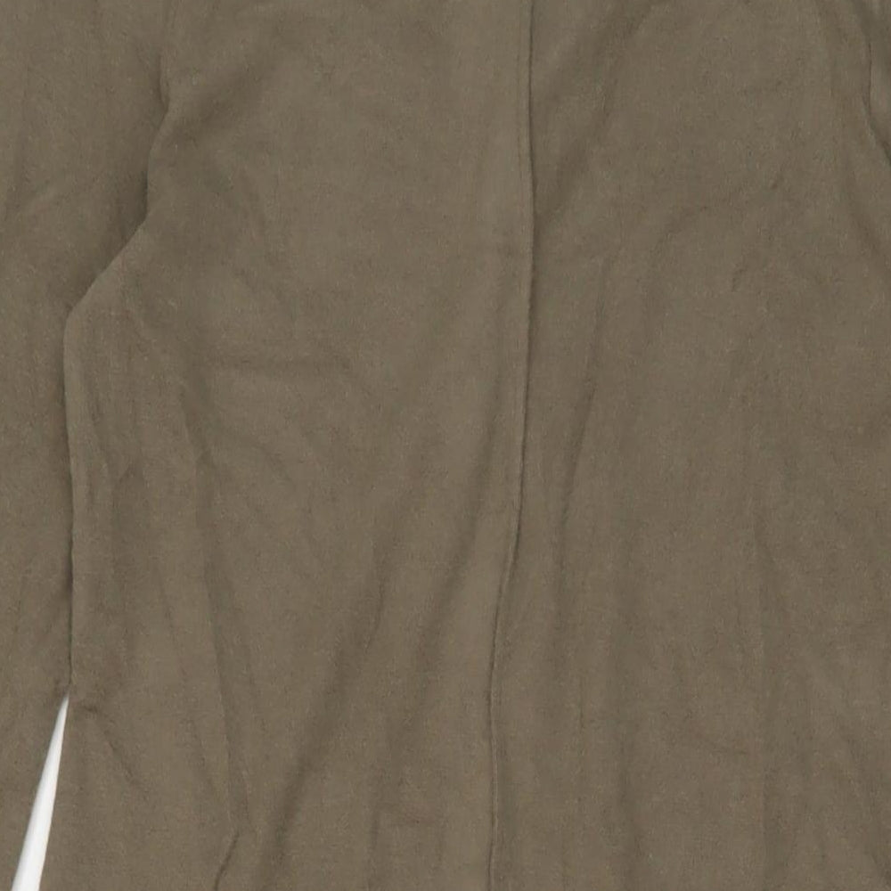 Marks and1 Womens Beige Polyester A-Line Size 12 Round Neck Pullover