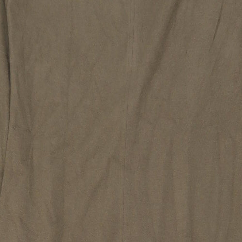 Marks and1 Womens Beige Polyester A-Line Size 12 Round Neck Pullover