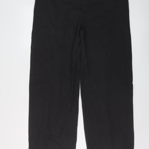 Marks and Spencer Womens Grey Polyester Trousers Size 14 L29 in Regular