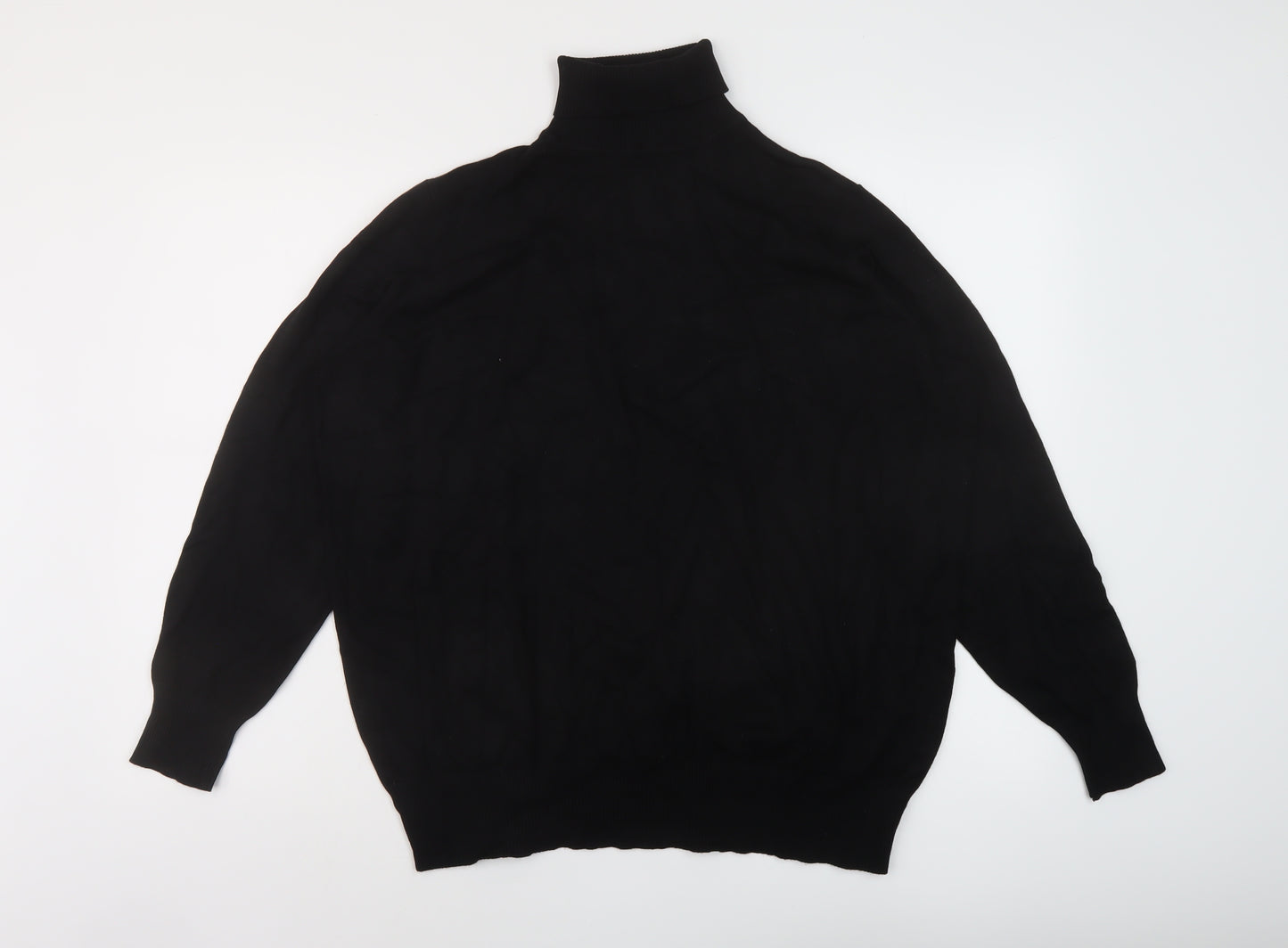 Capsule Womens Black Roll Neck Viscose Pullover Jumper Size 24