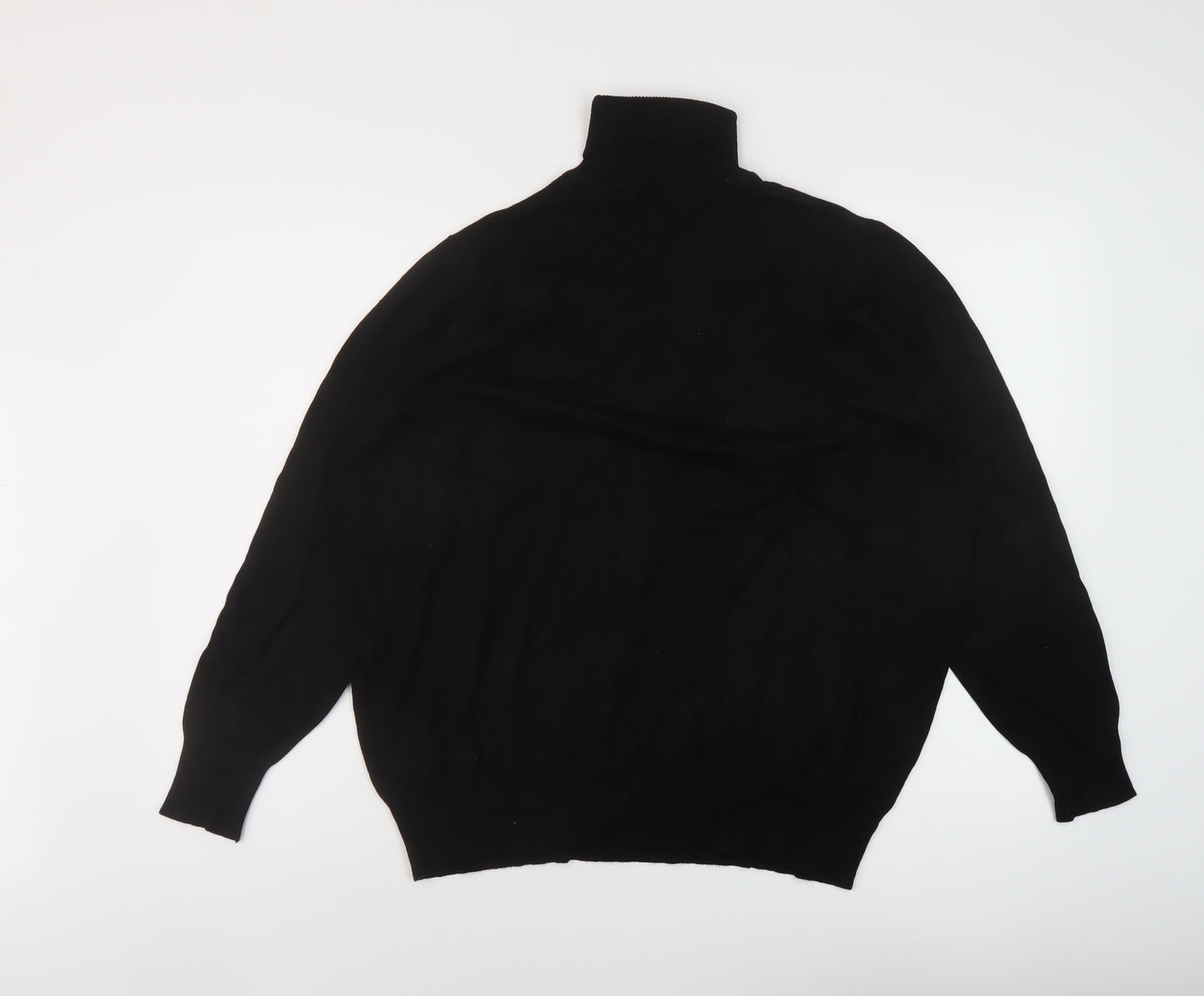 Capsule Womens Black Roll Neck Viscose Pullover Jumper Size 24
