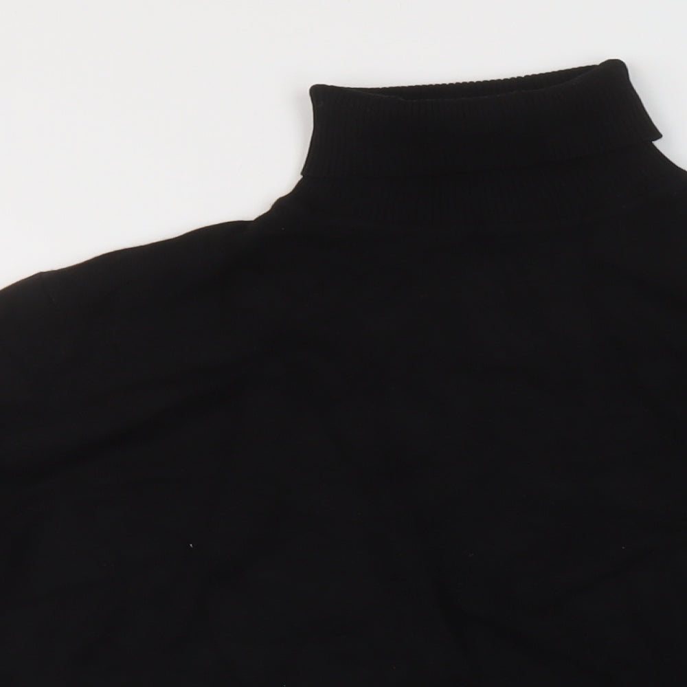 Capsule Womens Black Roll Neck Viscose Pullover Jumper Size 24