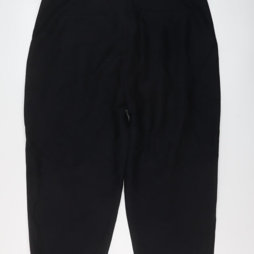 Marks and Spencer Womens Blue Cotton Trousers Size 16 L24 in Regular Button