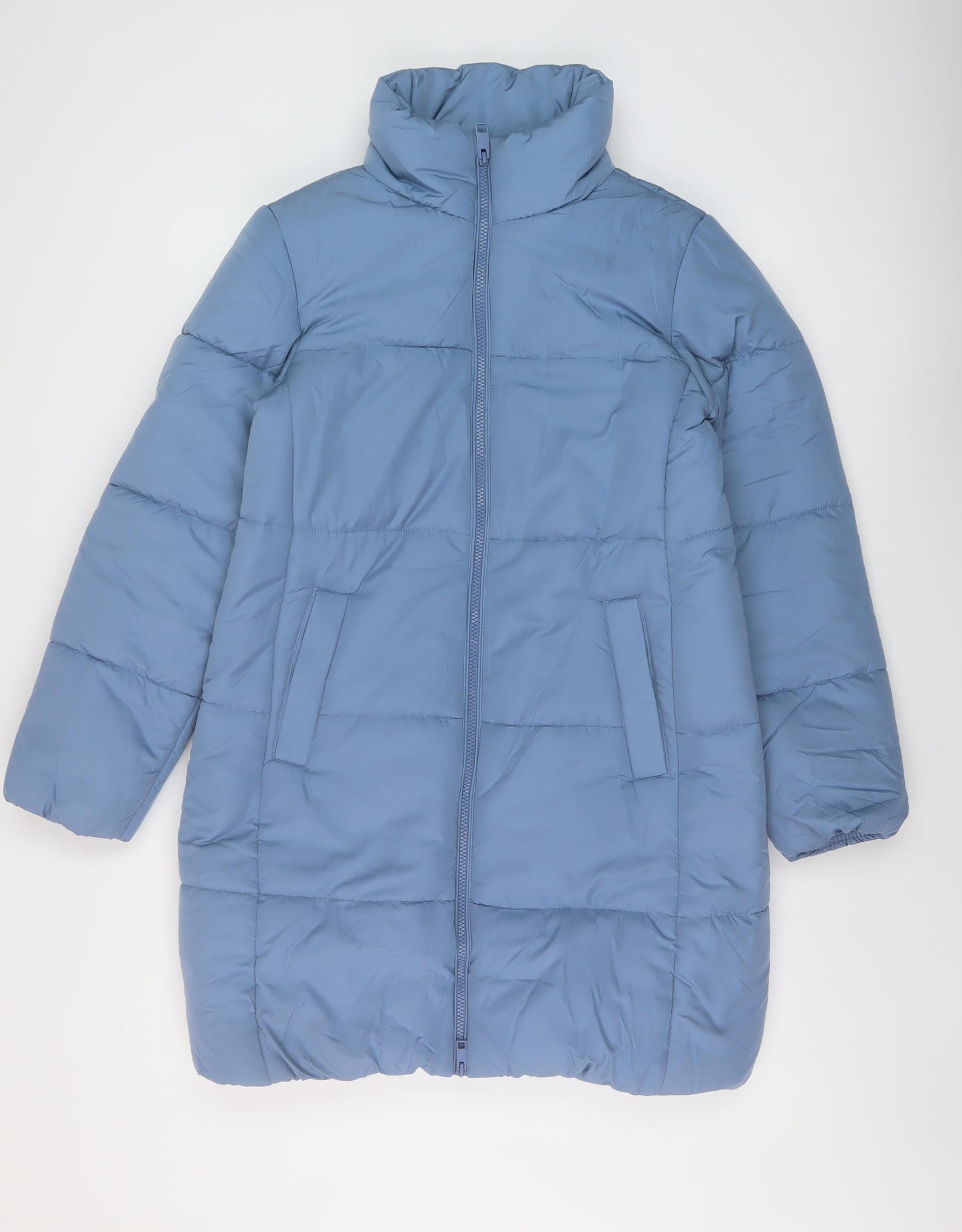 Marks and Spencer Womens Blue Jacket Coat Size 8 Zip