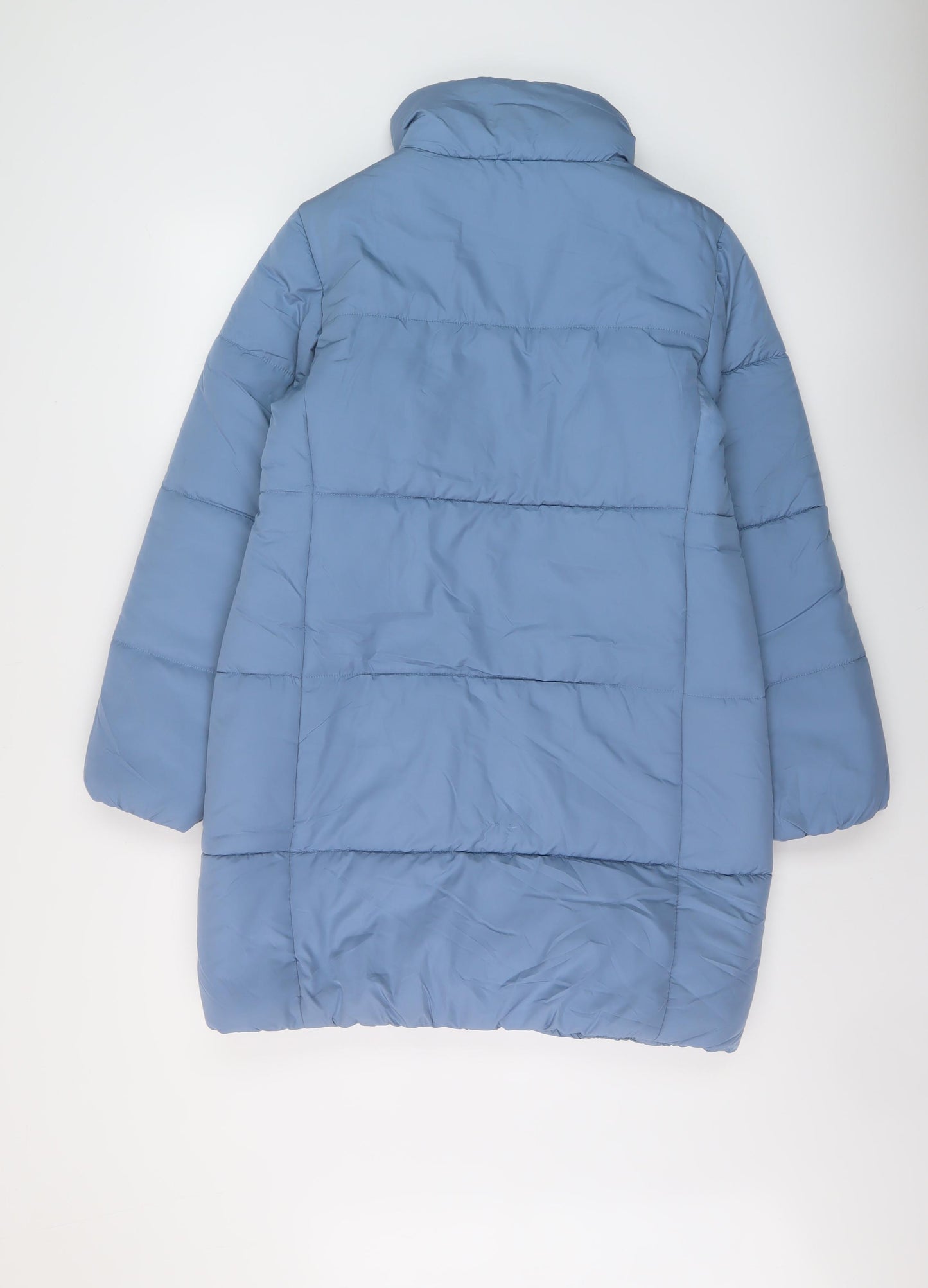 Marks and Spencer Womens Blue Jacket Coat Size 8 Zip