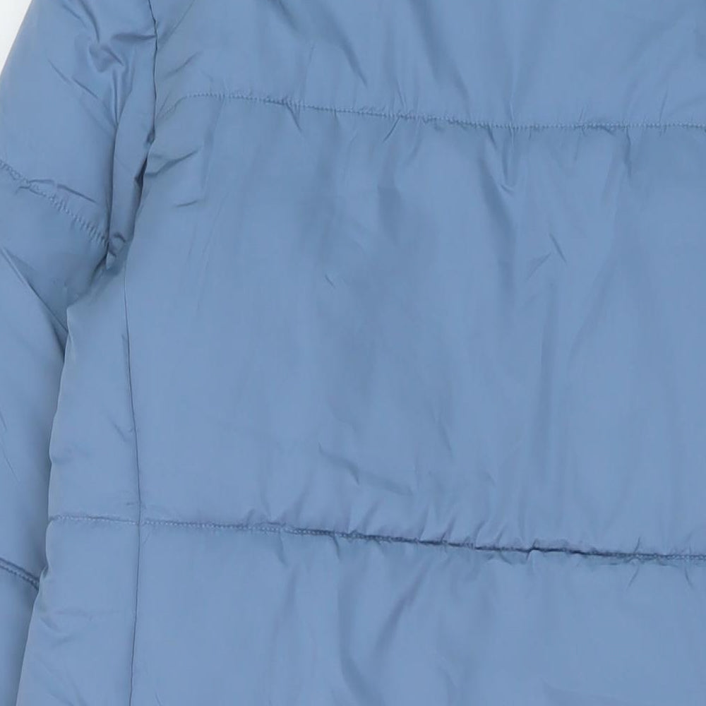Marks and Spencer Womens Blue Jacket Coat Size 8 Zip