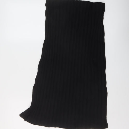 Marks and Spencer Womens Black Polyester A-Line Skirt Size 12