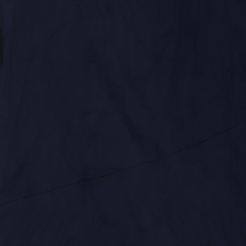 Marks and Spencer Womens Blue Viscose A-Line Size 16 Roll Neck Pullover