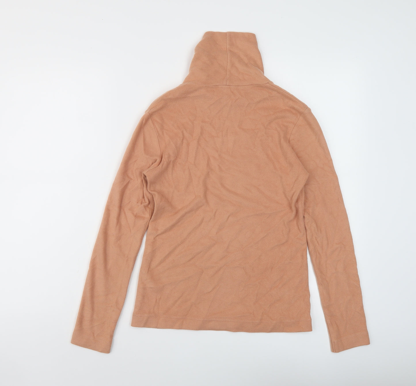 Uniqlo Womens Pink Polyester Basic T-Shirt Size M Roll Neck