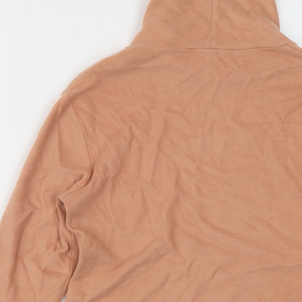 Uniqlo Womens Pink Polyester Basic T-Shirt Size M Roll Neck