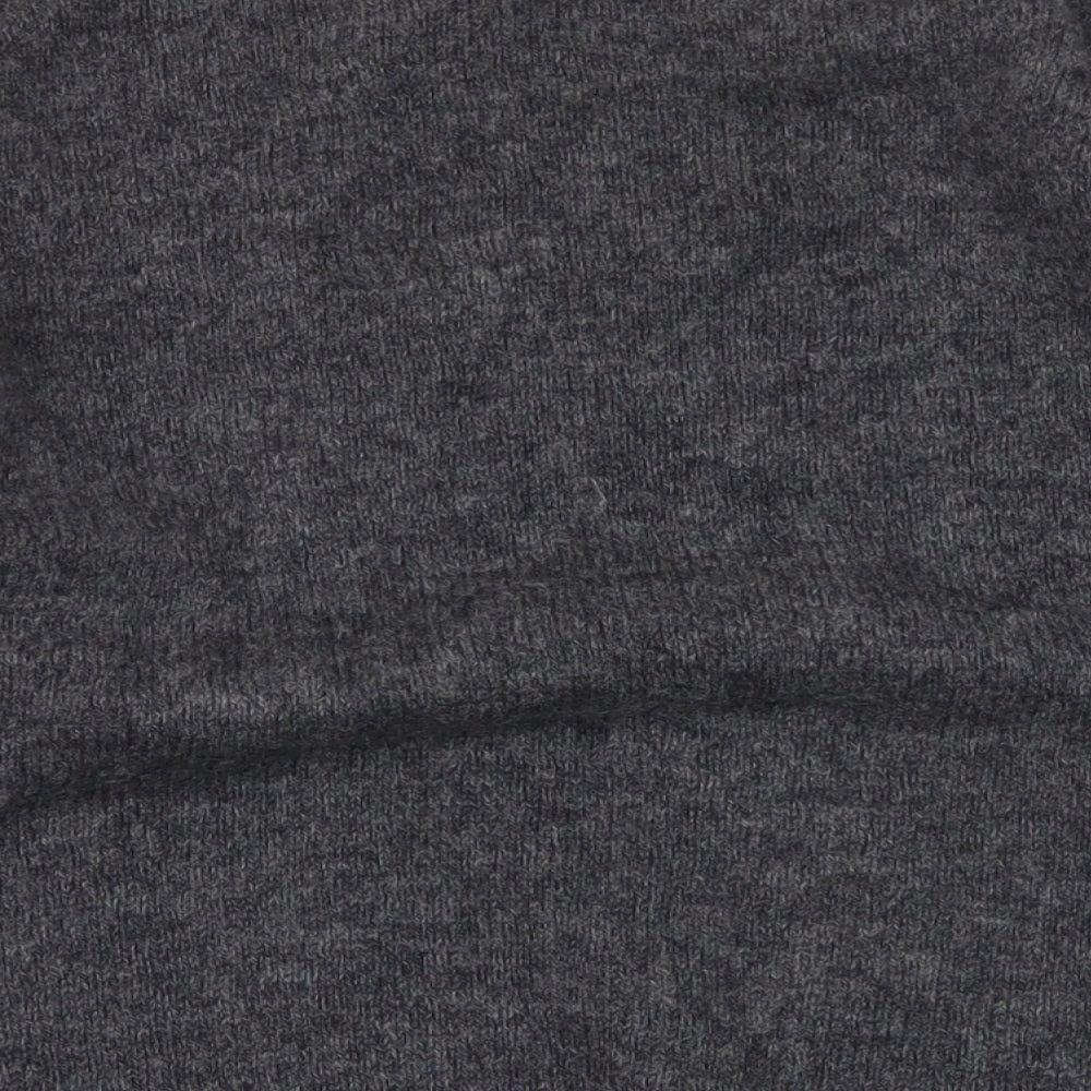 Classic Casuals Mens Grey V-Neck Argyle/Diamond Wool Pullover Jumper Size M Long Sleeve