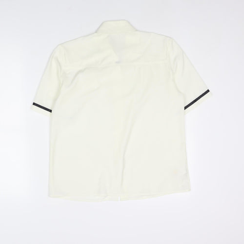 St Michael Womens Ivory Polyester Basic Blouse Size 10 Collared