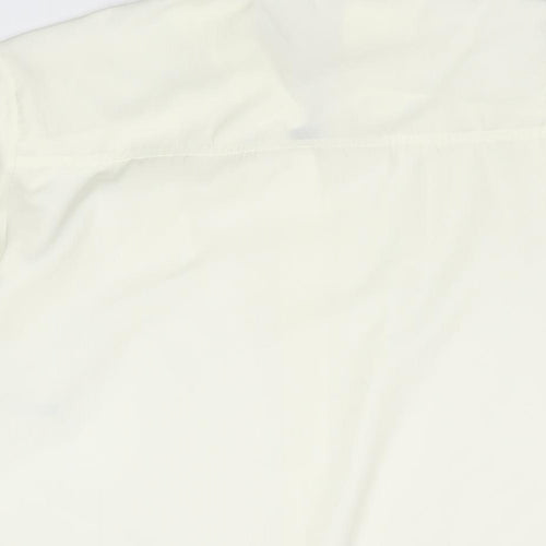 St Michael Womens Ivory Polyester Basic Blouse Size 10 Collared