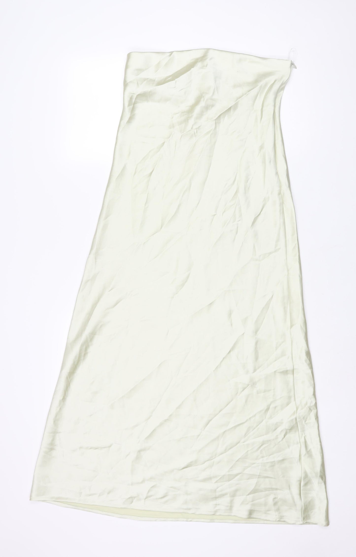 Zara Womens Green Polyester Maxi Size M Square Neck Zip