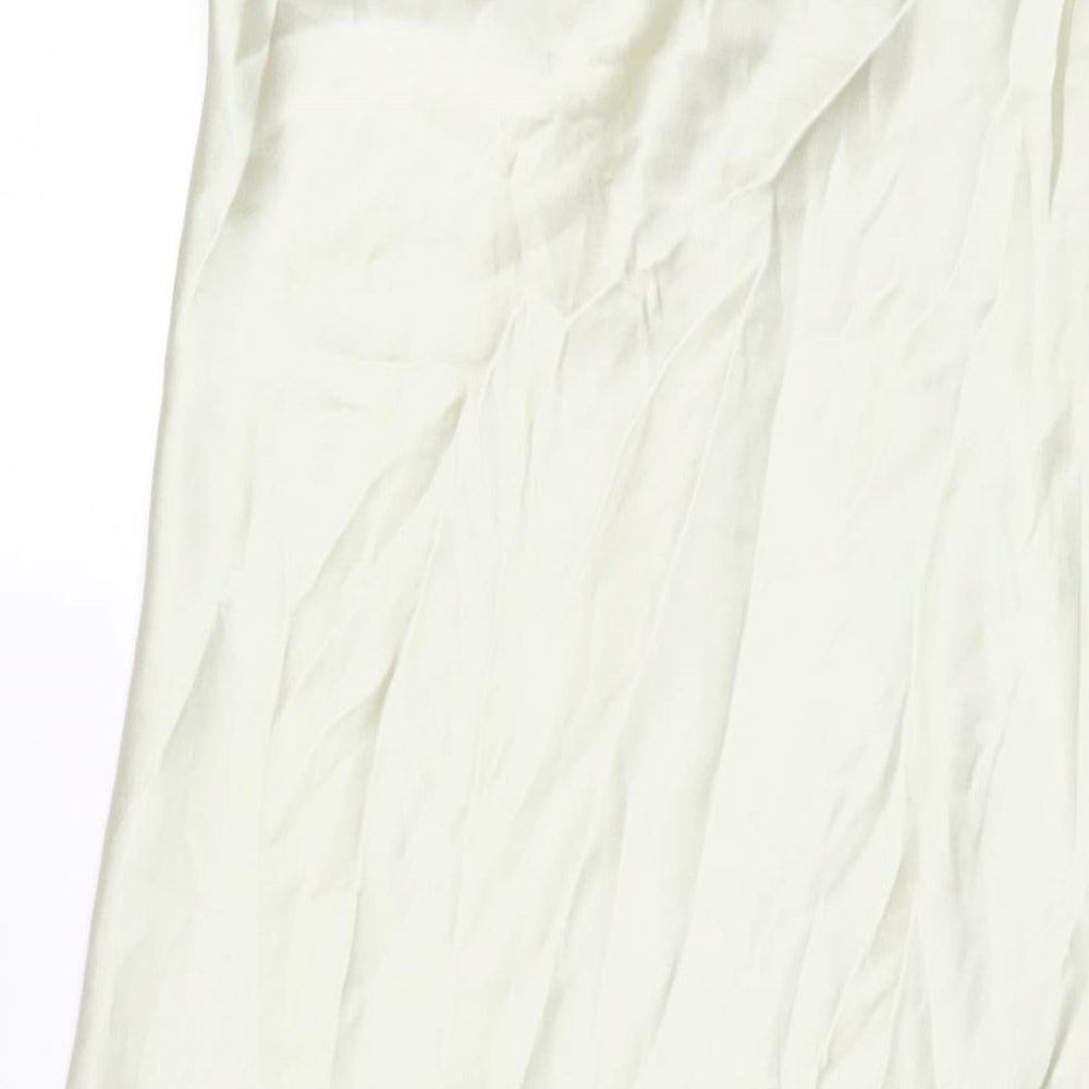 Zara Womens Green Polyester Maxi Size M Square Neck Zip