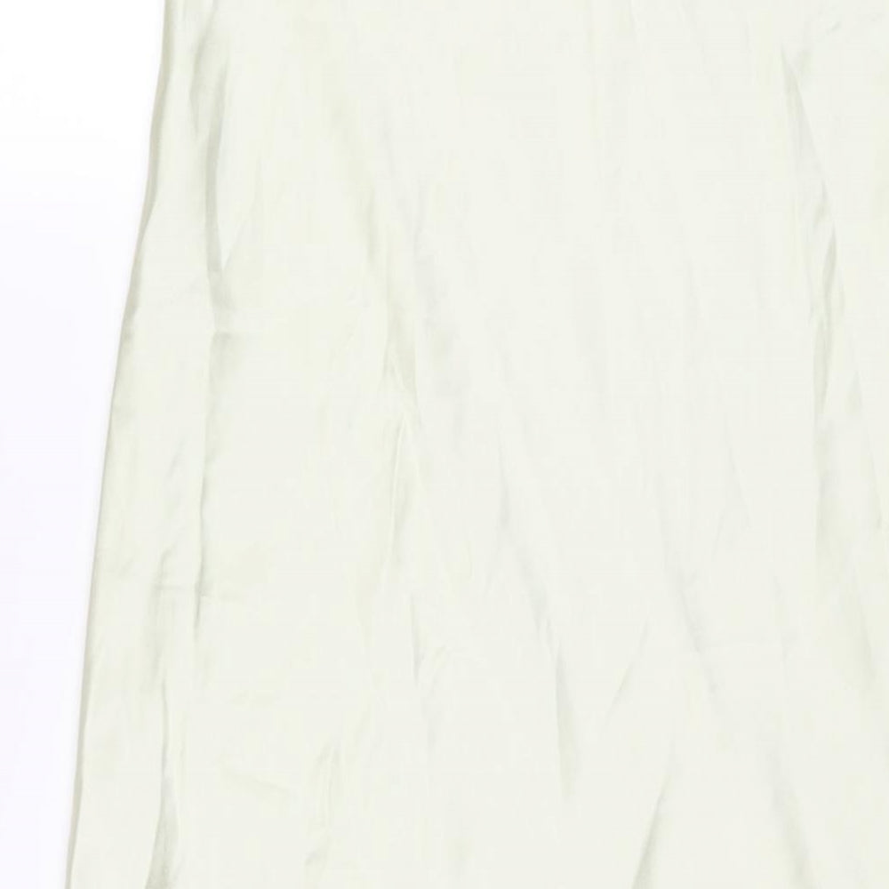 Zara Womens Green Polyester Maxi Size M Square Neck Zip