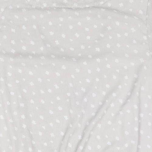 Bonmarché Womens Grey Geometric Polyester Basic Blouse Size 22 Round Neck