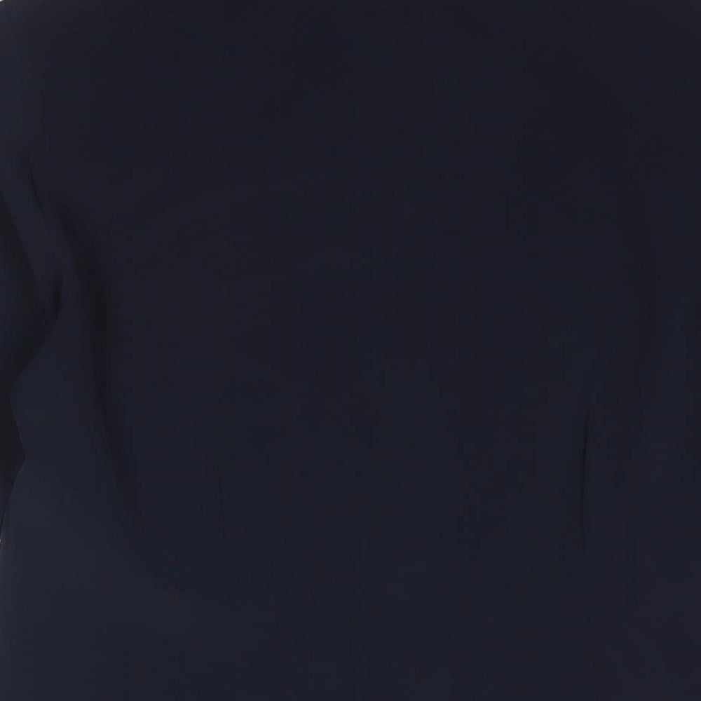 Gabriella Rossi Womens Blue Polyester Basic Blouse Size 10 Collared