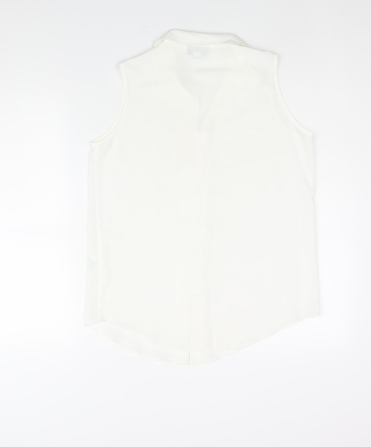 Principles Womens White Polyester Camisole Blouse Size 12 Collared