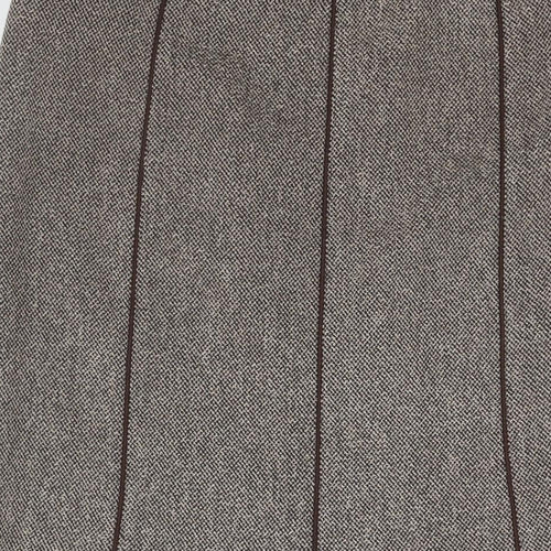CC Womens Brown Polyester Trumpet Skirt Size 12 Zip - Piping Detail