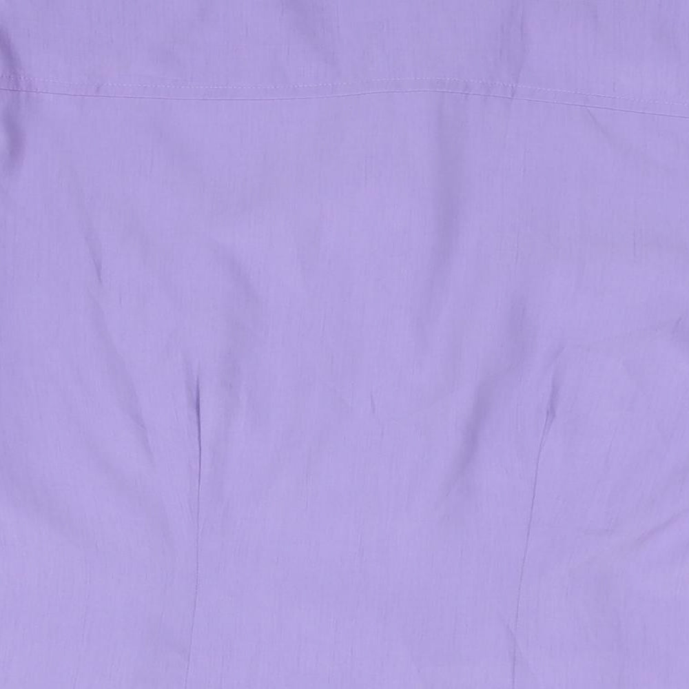 St Michael Womens Purple Polyester Basic Blouse Size 10 Collared - Pockets
