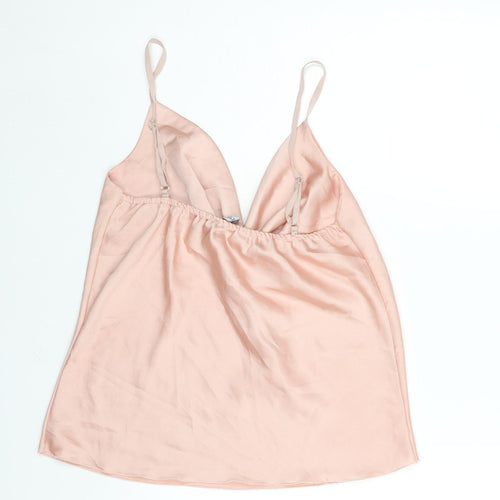 I SAW IT FIRST Womens Pink Polyester Camisole Blouse Size M Cowl Neck